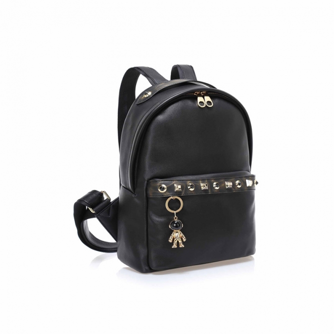 Practical Design Women Style Black Leather Backpack 