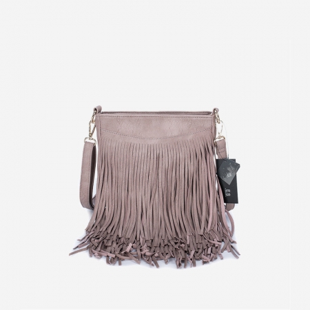 Professional New Fashion Trend Women's Tassel Bag Zipper Shoulder Bag Supplier