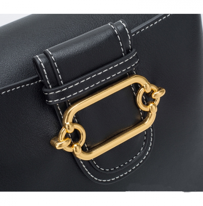 Classical PU Leather Bucket Shoulder Bag 