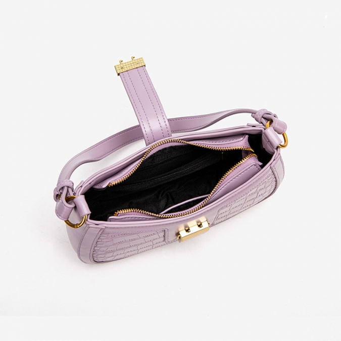 purse manufacturers french designer Lavendar pu vegan leather purse 