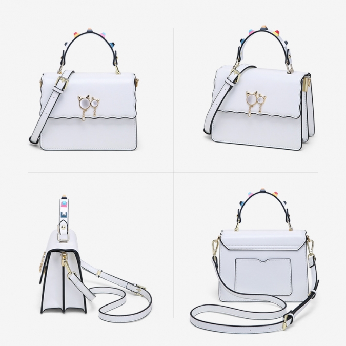 whiolesale luxury handmade women handbags with studs 