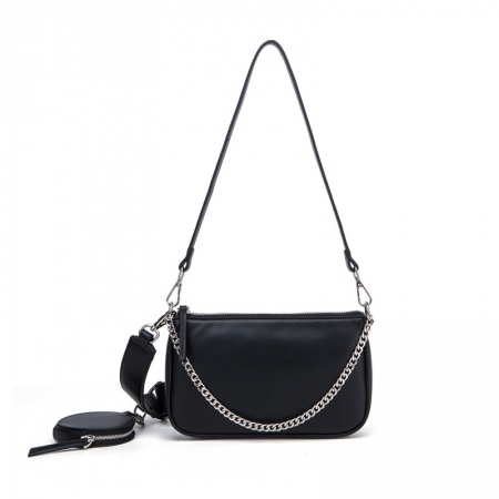 Professional New Trendy Lady Small Zipper Shoulder Bag With Small Round Wallet Supplier