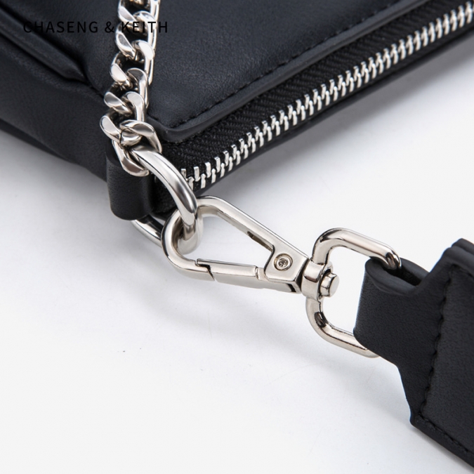 Wholesale Customized Logo Vegan PU Leather Half Moon Shape Crossbody Bag with Coin Purse 
