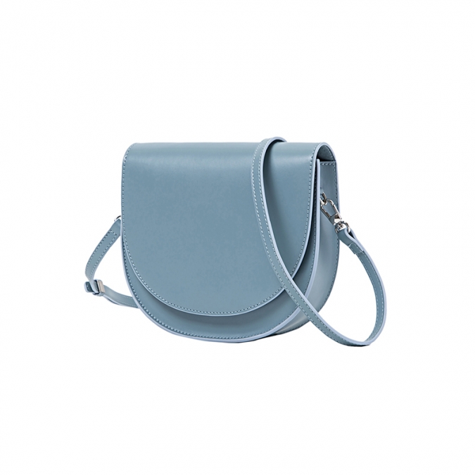 Blue Women's PU Leather Top Handle Shoulder Handbag for Lady 