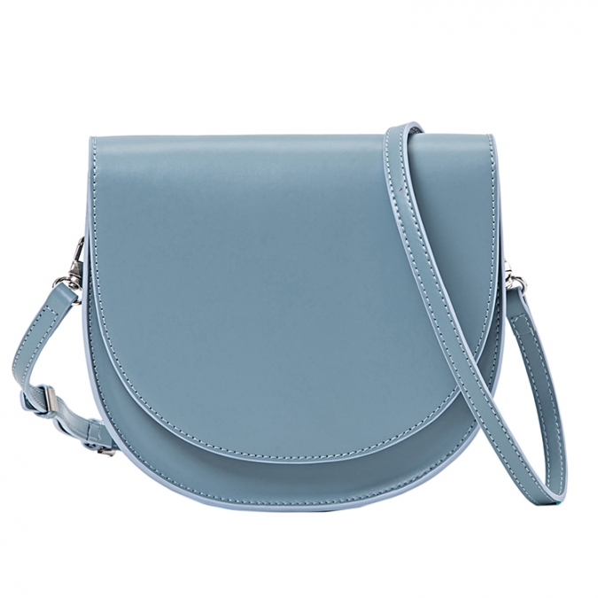Blue Women's PU Leather Top Handle Shoulder Handbag for Lady 