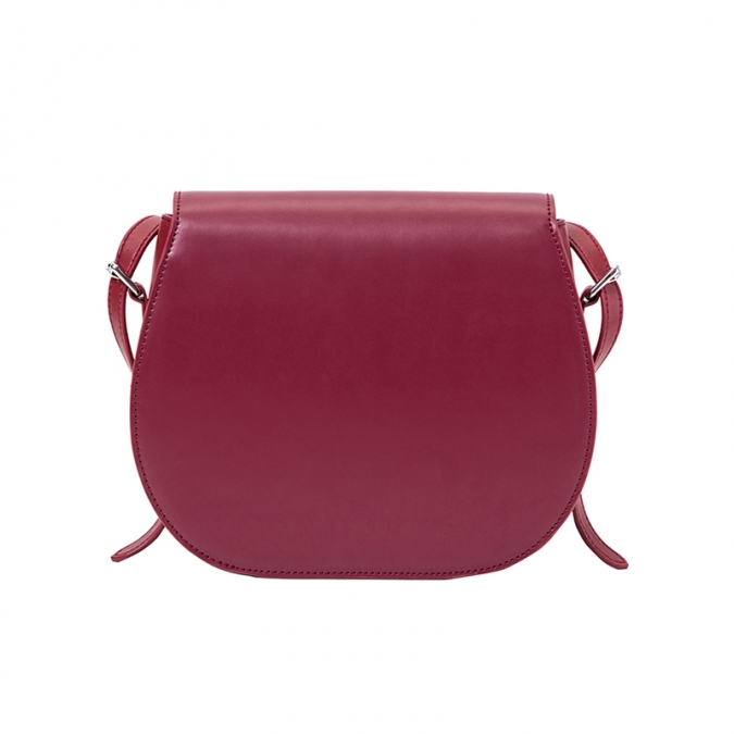 Cute Ladies' Wine Red Leather Crossbody Bags for Women 
