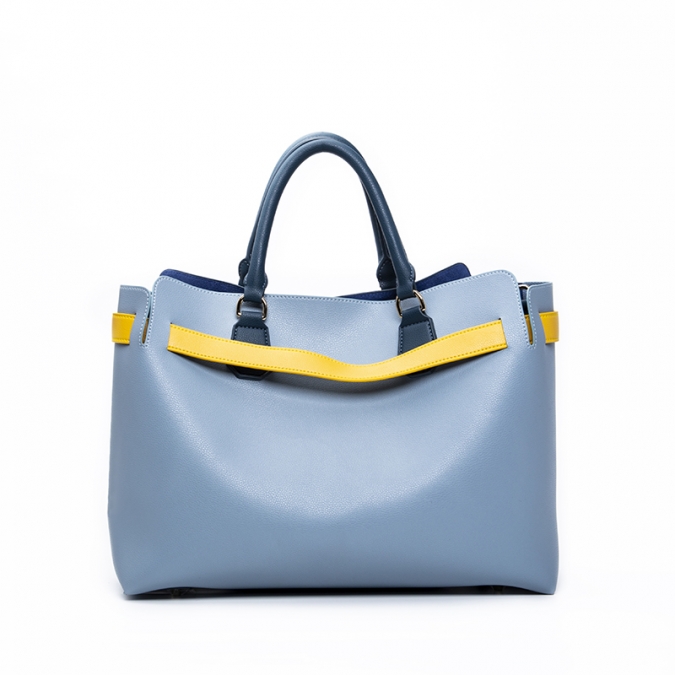 Customzied High Quality Colorful PU leather Tote Handbags 
