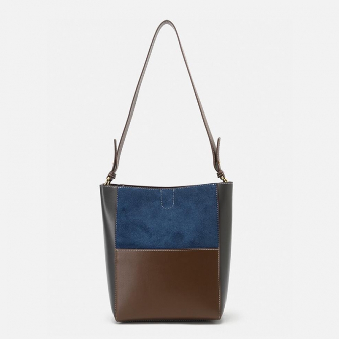 Custom fashion pu leather women handbag set with inside pouch 