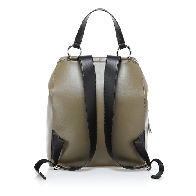 Custom high quality brand fashion designer faux leather backpack 