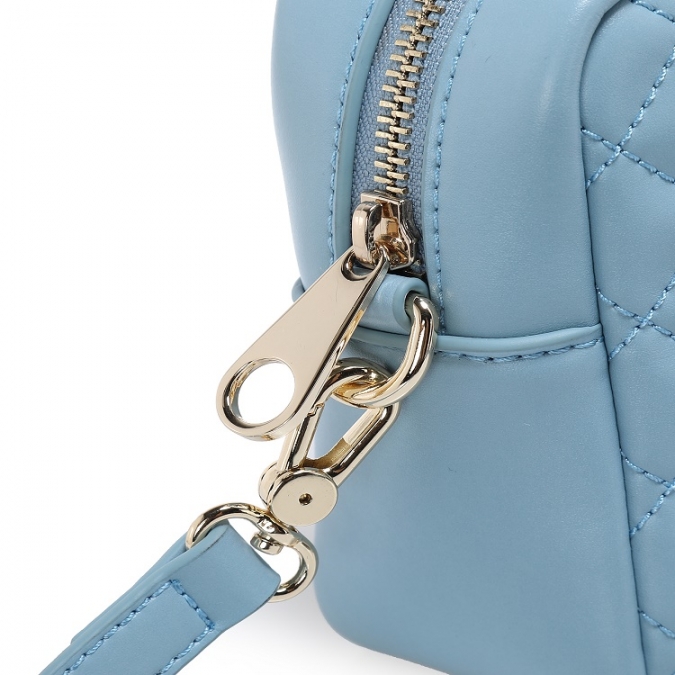2020 fashion light blue color PVC tote handbag with crossbody bag inside 