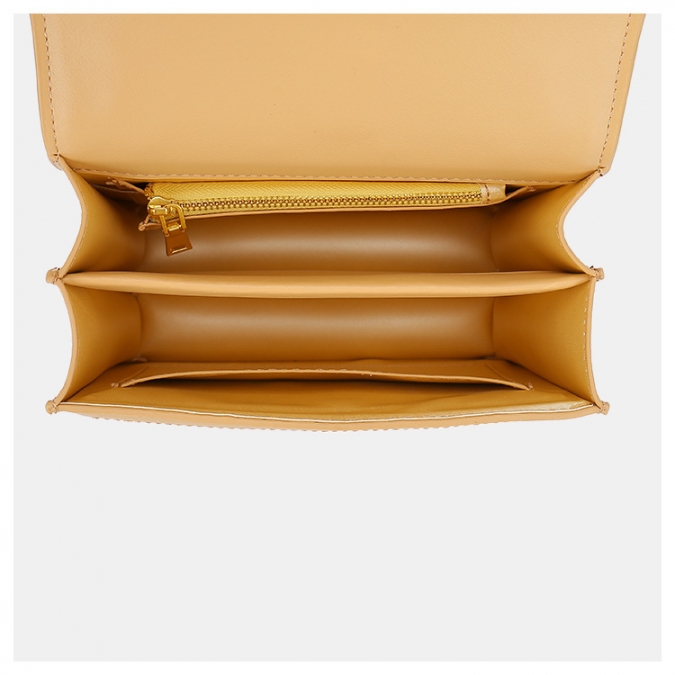 Custom Beige Quilted Diamond Lattice PU Leather Crossbody Bags 