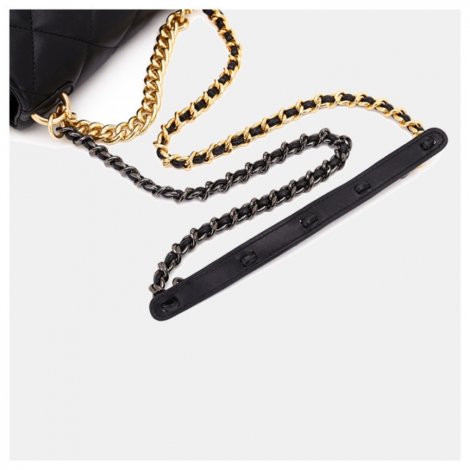 OEM fashion popular black quilted chain  shoulder bag 2020 