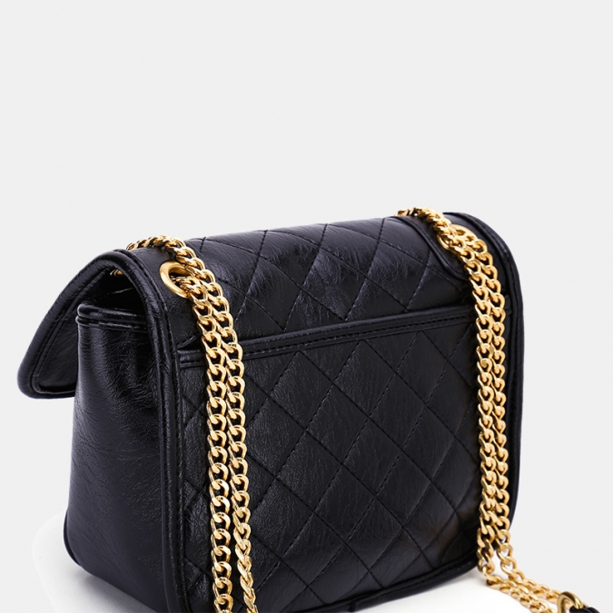 Designer handbags pu leather quilted chain shoulder bag for girl 