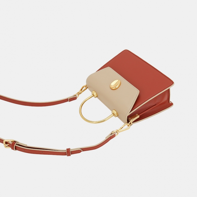 Custom famous brands vintage leather handbag small square bags ladies shoulder bag 