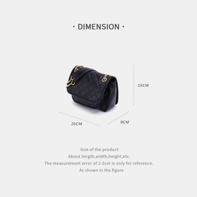 Designer handbags pu leather quilted chain shoulder bag for girl 