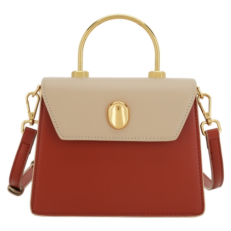 Vintage leather handbag small square bags ladies shoulder bag