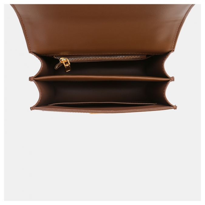Custom Fashion Houndstooth Flap Handbag with Metal Chain Shoulder Strap 