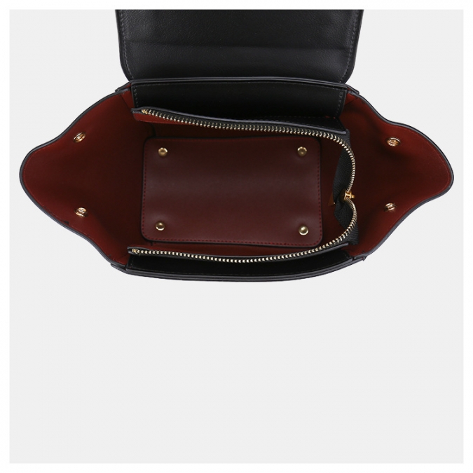 Large Capacity PU Leather Solid Color Shoulder Messenger Bag Custom Swing Bag With Lock 