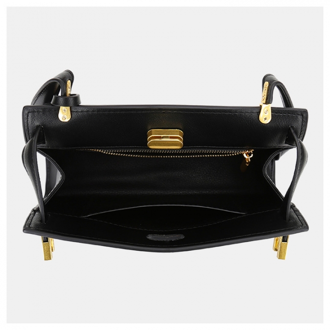 ODM Italian Baguette Handbags PU Leather Purse Women Bag with Lock 