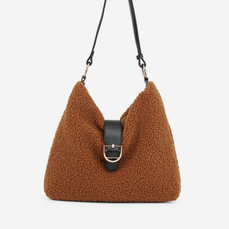 Winter Design Large Lady Woollen Sling Armpit Bag