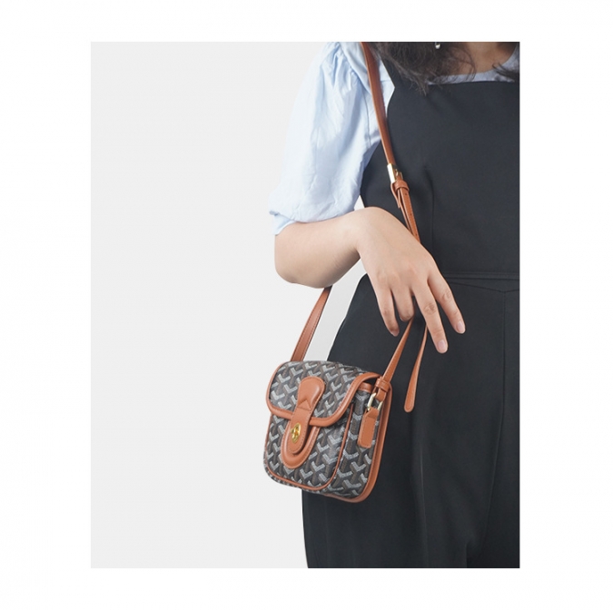 new model cheap price vegan leather small crossbody bag with printed pattern 