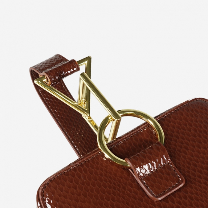 Snake-print Bag With Zipper For Lady's handbag 