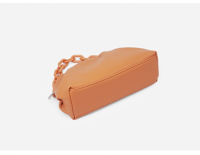 wholesale Price PU leather Cloud bag with Acrylic handle 