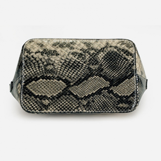 High fashion snake skin handle cross body chain shoulder bag 