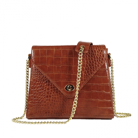 Professional OEM fashion alligator pu chain shoulder bag Supplier