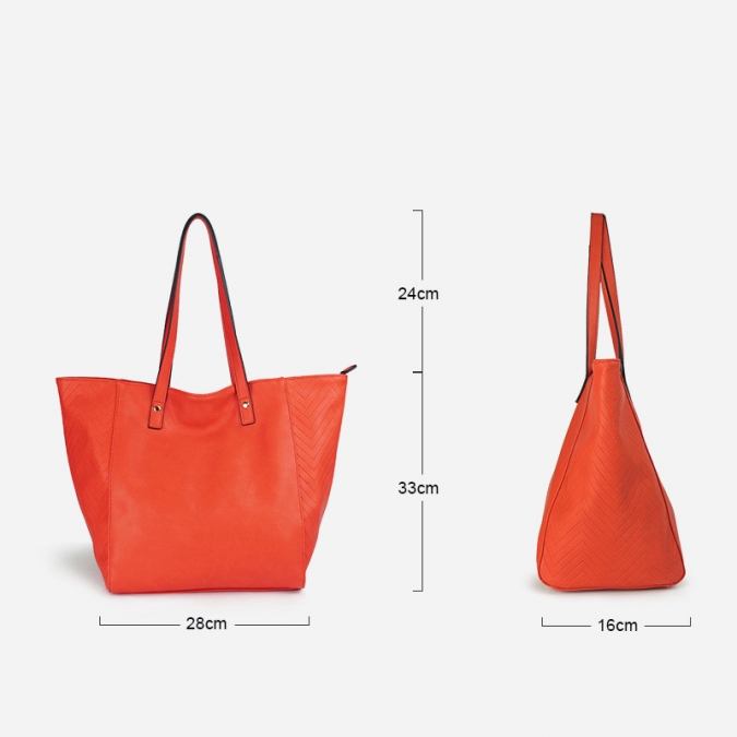 Casual Tote Bag With Large Capacity Women Handbag In Fashionable Solid Color 