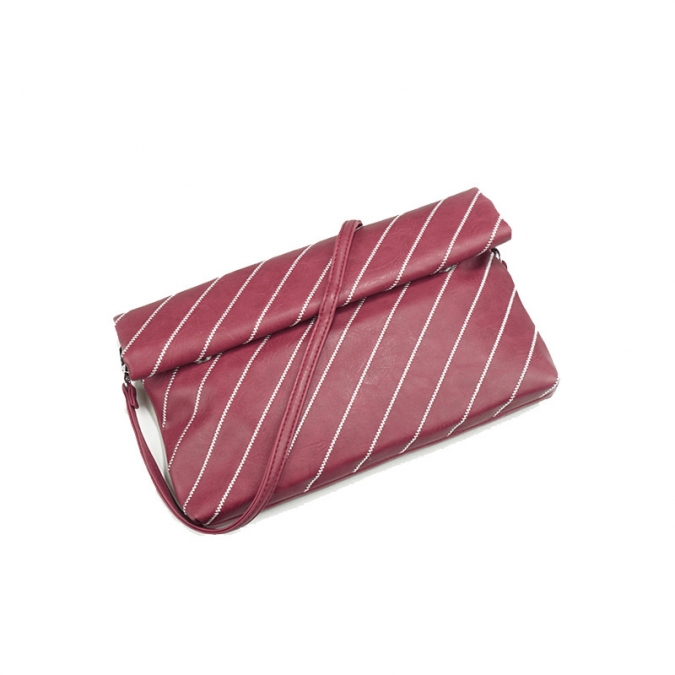 Twill Folding Handbag PU Soft One Shoulder Crossbody Bag 