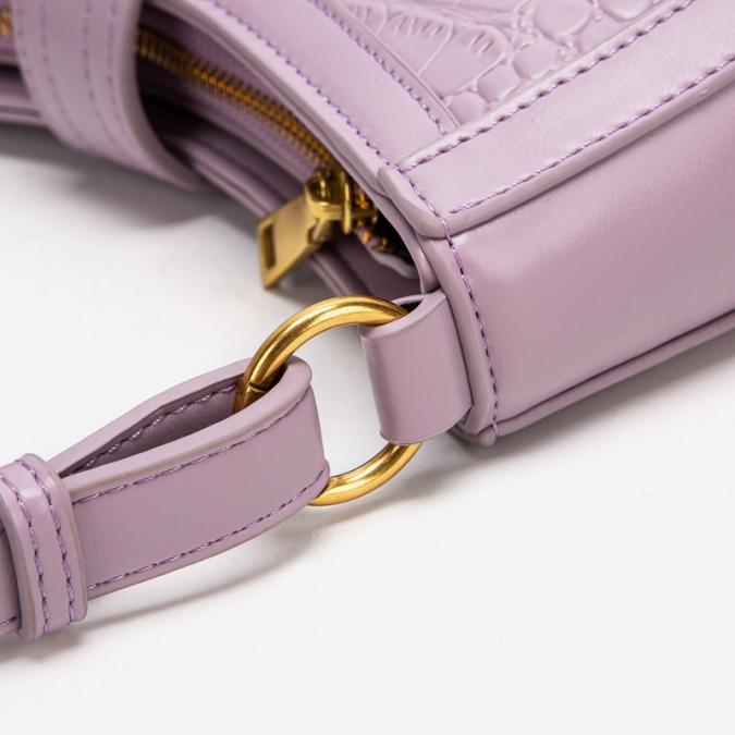 purse manufacturers french designer Lavendar pu vegan leather purse 