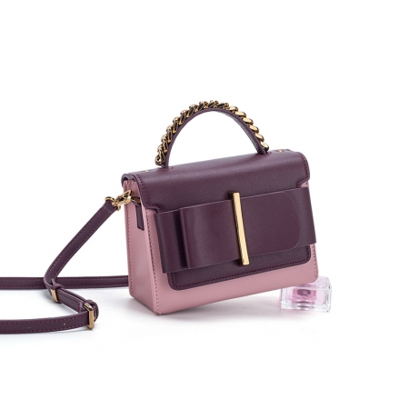 Professional chic purple vegan leather handbags Supplier