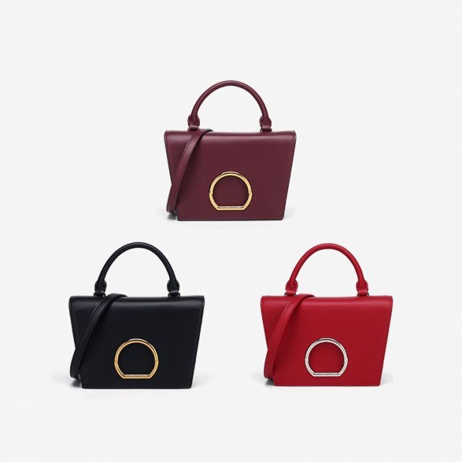 elegance style maroon pu leather bags handbags 